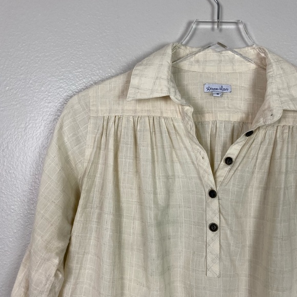 Steven Alan Ivory Popover Blouse - Picture 2 of 5